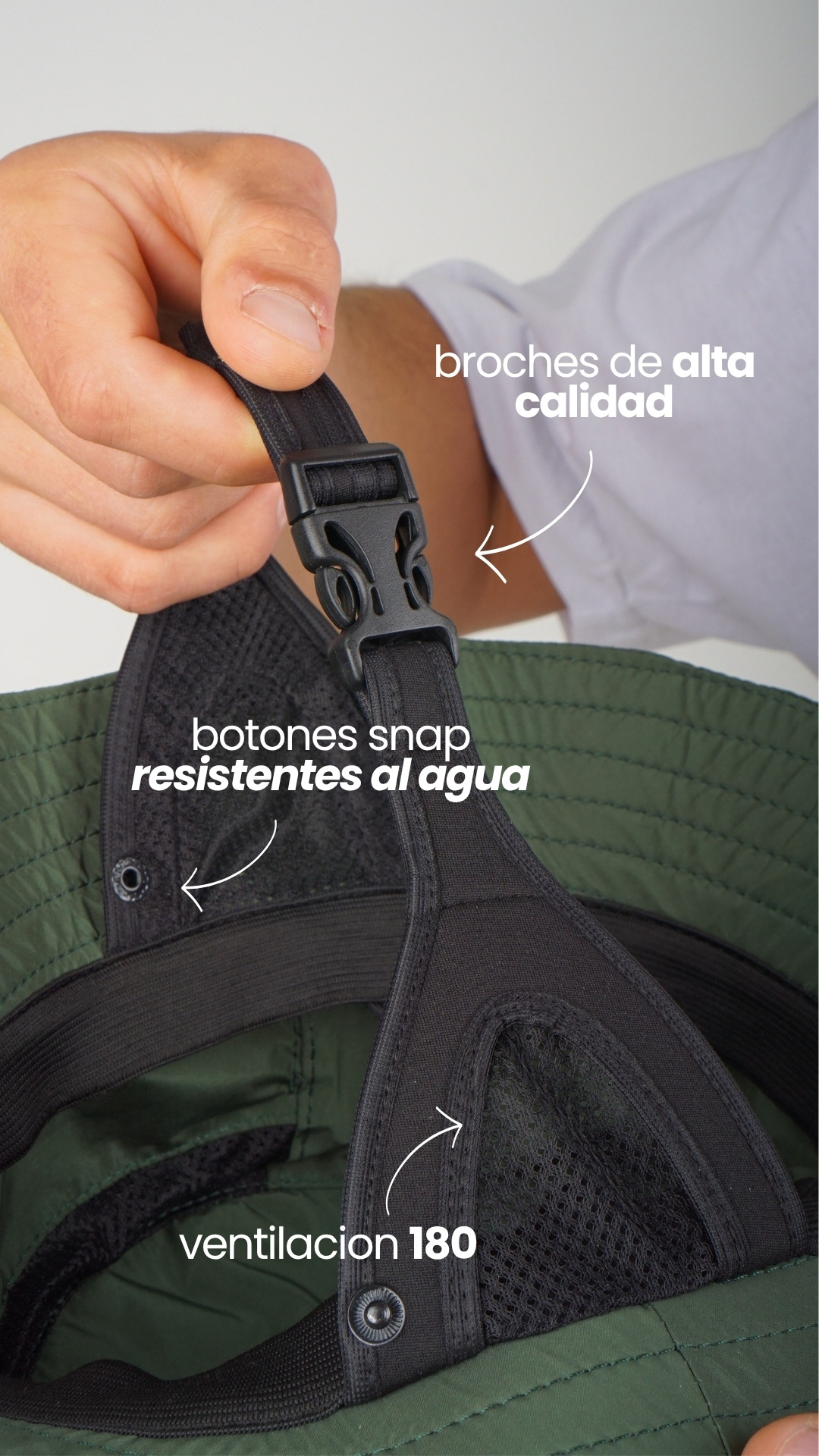 broches de alta calidad ventilacion 180 botones snap resistentes al agua